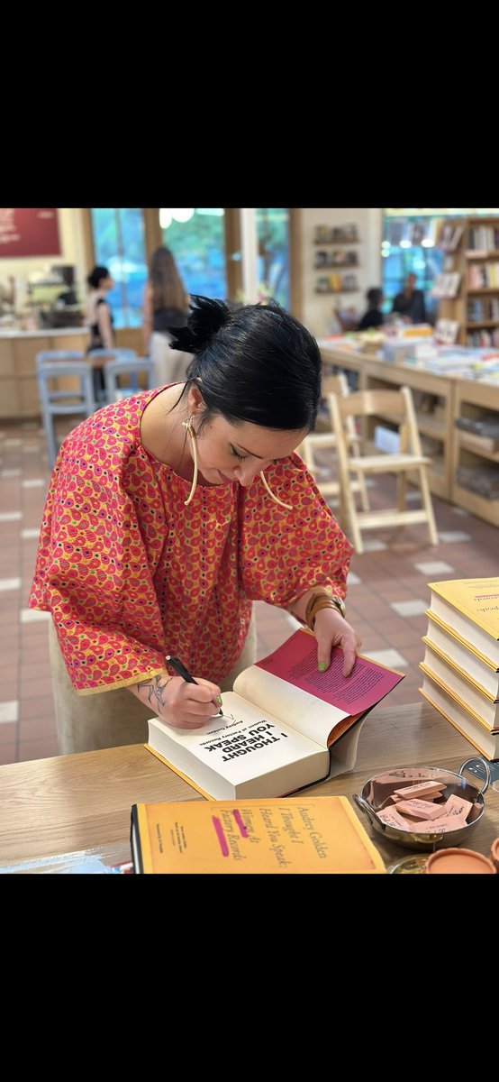 last of the #AustinTX events for ‘I Thought I Heard You Speak: Women At Factory Records’ — a wonderful in-convo with musician + writer Jesse Sublett, followed by a signing at First Light Books. @WhiteRabbitBks