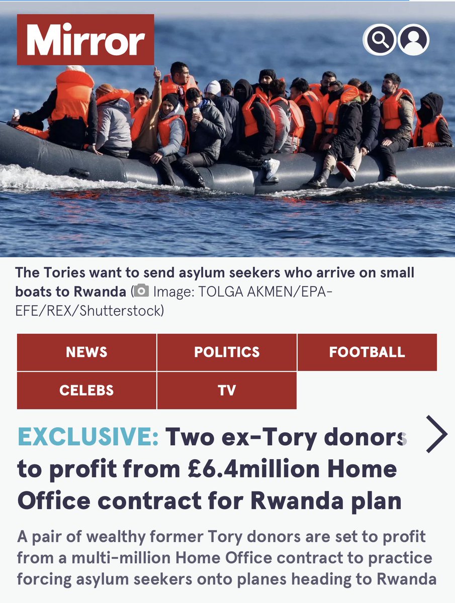 Guess what?

Even MORE new govt contracts - this time linked to Rwanda - are given TO TORY DONORS...

Here's a serious question.

How many BILLIONS are given to donors, companies involving Tory relations and associates??
<a href="/NickSommerlad/">Nick Sommerlad</a> reports