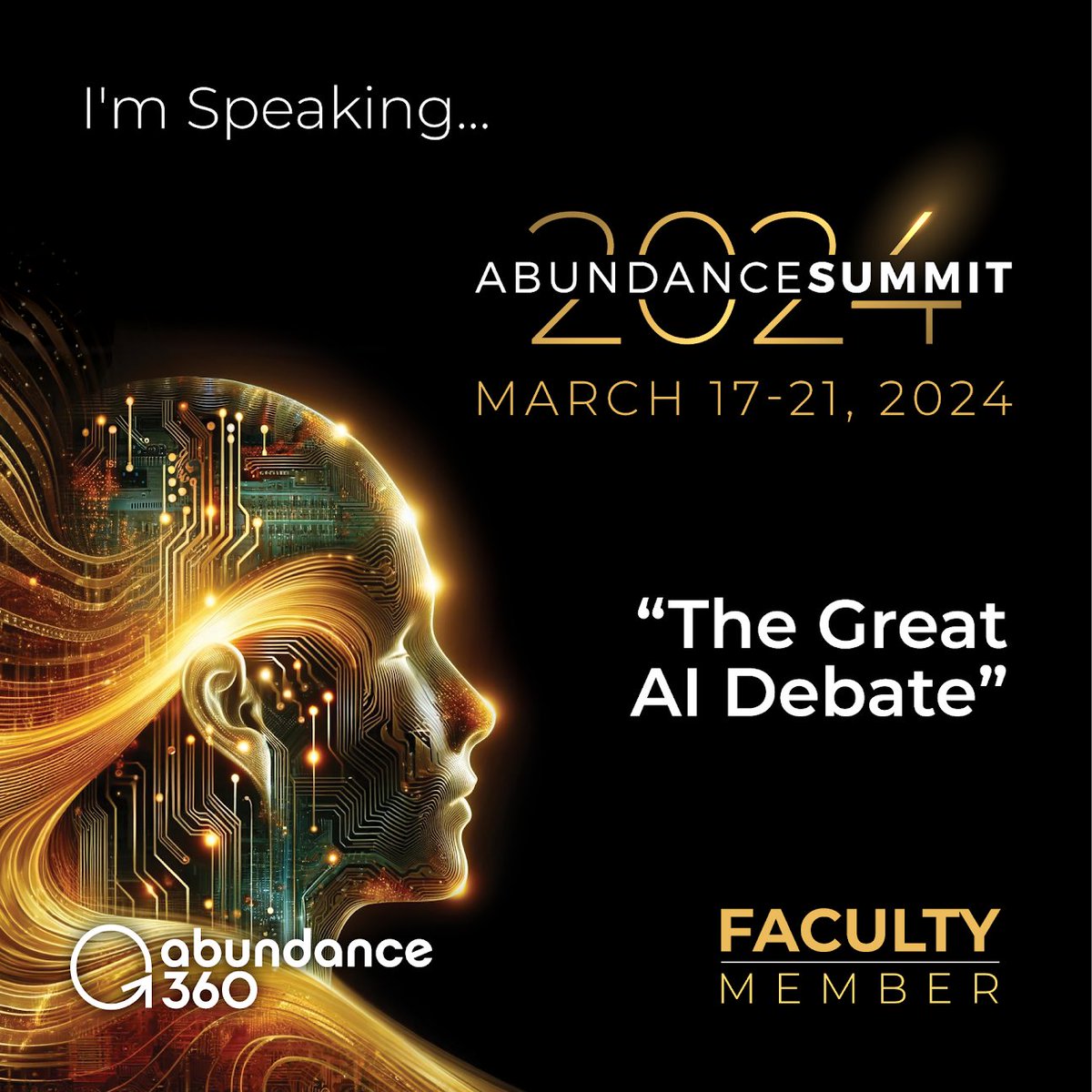 Excited to share my poetic perspective, inspiration, heart and hope and around the topic of AI at the Abundance Summit – where leaders from around the world are meeting to discuss the future! Details: a360.com/summit #AbundanceSummit2024 @Abundance360 @peterdiamandis