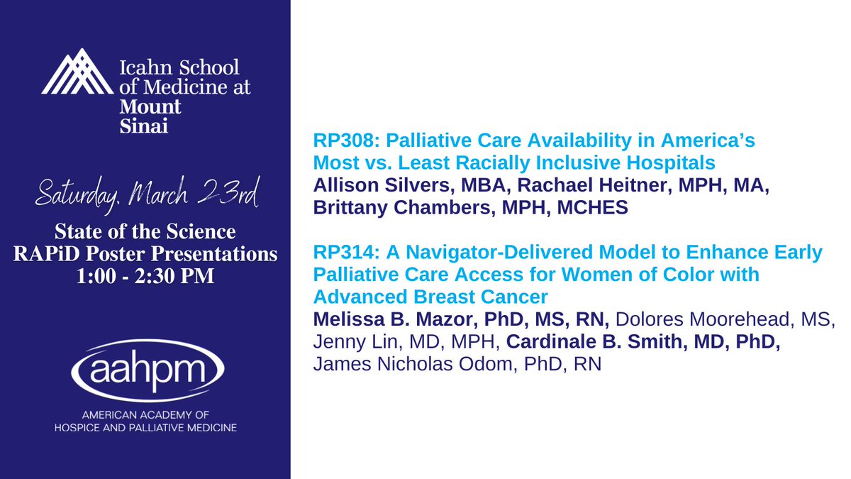 It's time for #SOTS24 and we are excited to kick off with several RAPiD Poster Presentations!💫 Be sure to stop by... Authors include: @rodinrebecca @AlexSmithMD @laurenhuntRN @CAPCpalliative @SilversAllison @RachaelHeitner @BrittanyMonaye