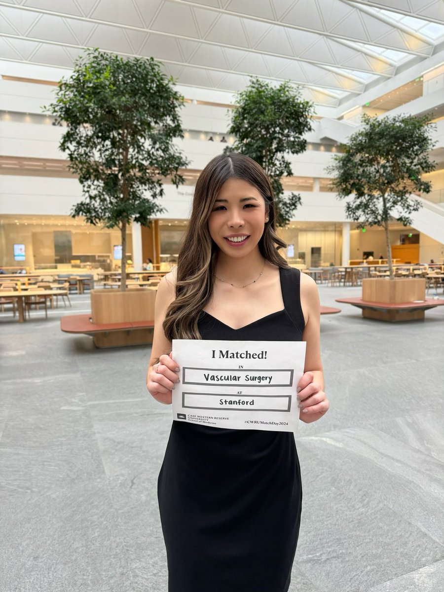 Beyond excited to start a new chapter at <a href="/StanfordVasc/">Stanford Vascular</a>! From first gen high school grad to <a href="/FutureVascSurgn/">FutureVascSurgeons</a>🩸

So grateful for my family, friends, and mentors for their unwavering support! 

<a href="/TheNRMP/">NRMP®</a> <a href="/VascularSVS/">Vascular SVS</a> <a href="/CWRUSOM/">CWRU School of Medicine</a> #CWRUMatchDay2024
#VascMatch #MatchDay2024 #Match2024