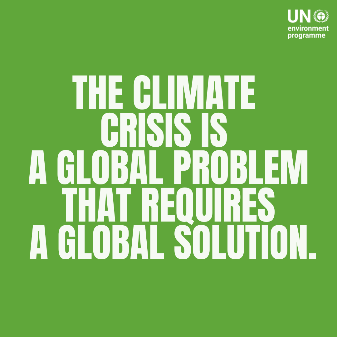 The #ClimateCrisis cannot be solved by one country alone. #ClimateAction is the only way forward. It’s time for countries to step up their efforts to curb the looming climate emergency. unep.org/topics/climate…