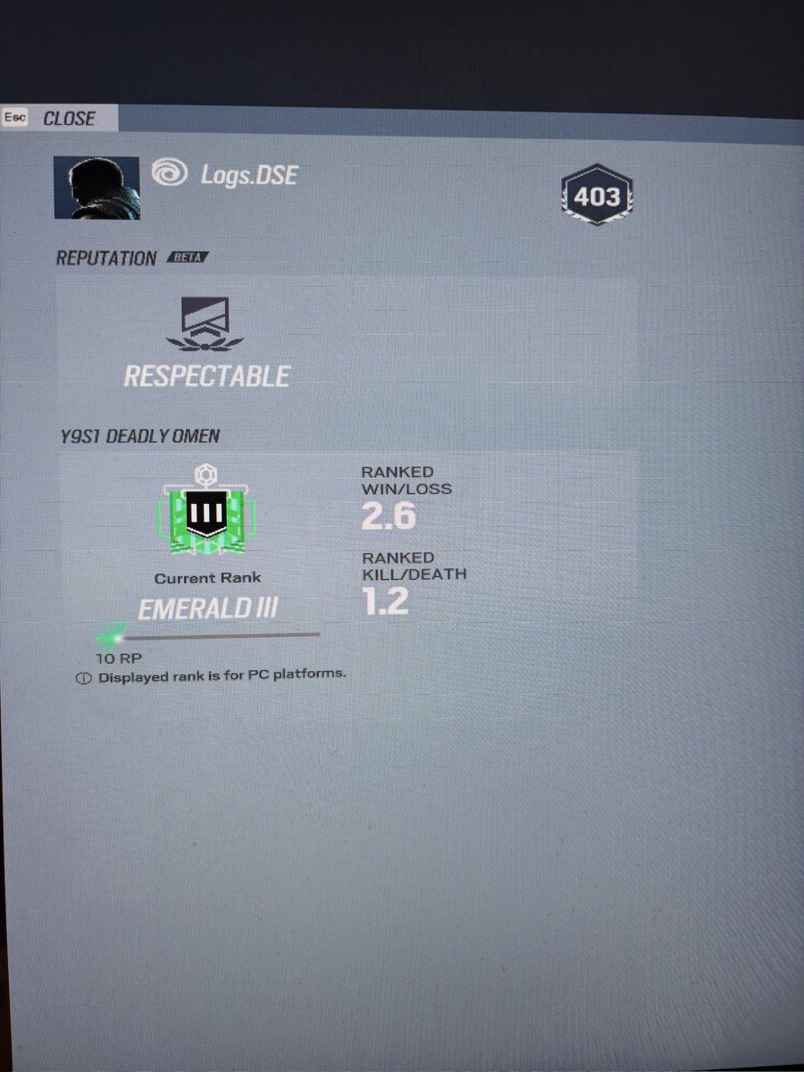 itzlogss's tweet photo. K/D suffering😔 but going for high champ😈
#siege #champ #r6 #newseason https://t.co/LxDAAkZtpD