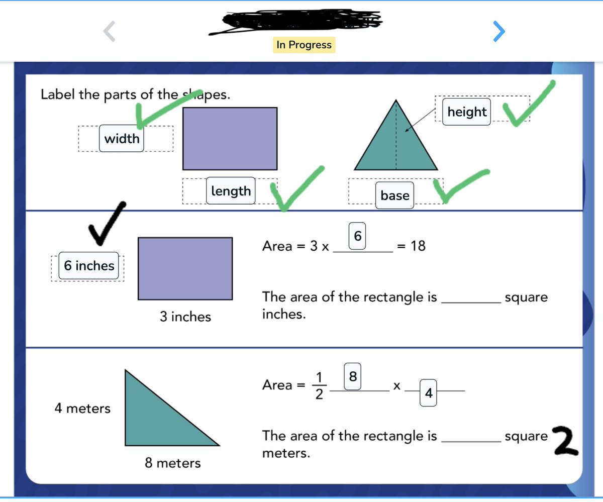 My 6th grade @FCS_FAVE students are learning about finding the area of rectangles and triangles! So grateful for engaging @nearpod lessons that embed multiple checks for understanding throughout the lesson! @TBarton42 @EndicottSpot @kEDhurt @FCS_SEC