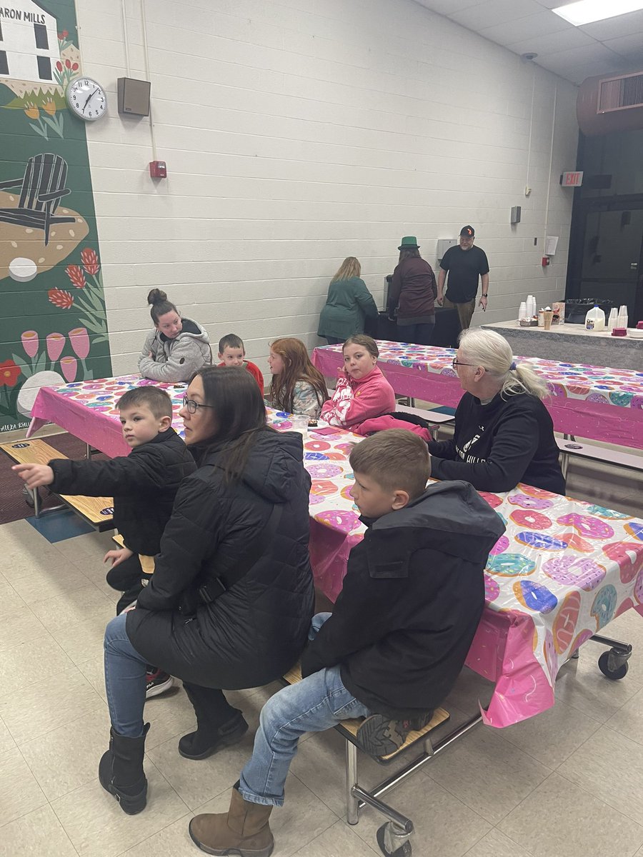 A Fantastic Crowd at Our Donuts with Grown Ups event for our Klager and Riverside Students and their Families! Thank you Klager-Riverside PTO, Bullseye Bakery (Donuts), and Fizz and Beans (Coffee), our Entrepreneurial Student Businesses, for their support of this Fantastic Event!