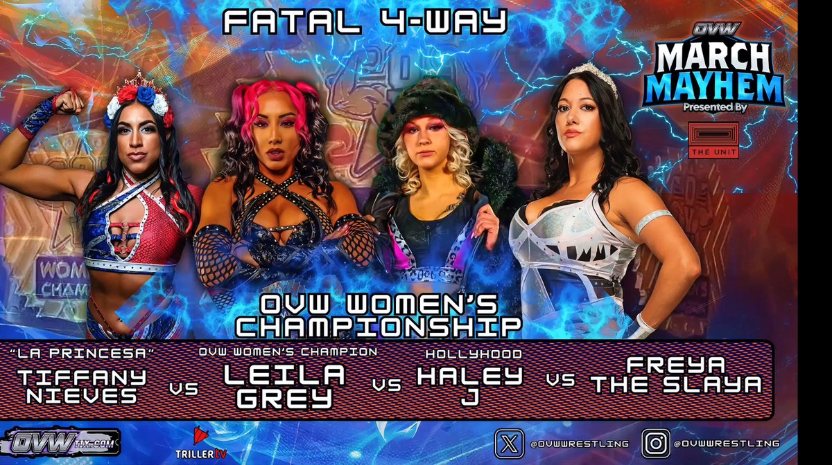 The match that  we all wan to see!
March Mayhem presented by The Unit.

Buy your PPV stream at OVWTix.com

#OVW #OVWWrestling #WrestlersNetflix
