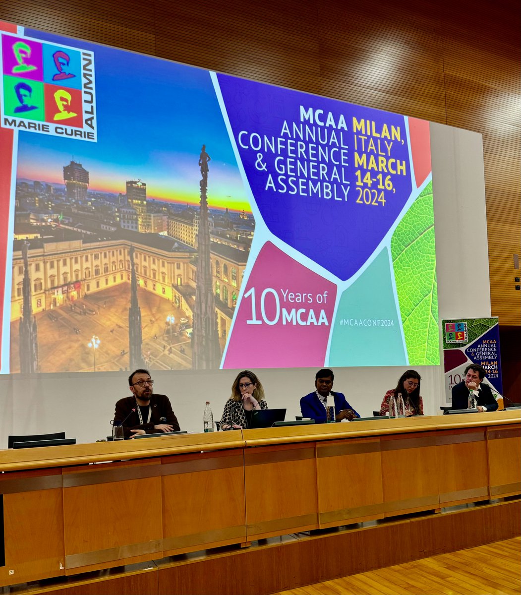 Now on: plenary session on the value &amp; future of alumni organisations 🎓

<a href="/GianMariaGreco/">Gian Maria Greco</a> from the MCAA is joined by Julie Leprêtre (<a href="/MSCActions/">Marie Skłodowska-Curie Actions</a>), <a href="/SeleneTondini/">selene</a> (<a href="/EITalumni/">EIT Alumni</a>), <a href="/ashikbd89/">Engr. Ashiqur Rahman</a> (<a href="/Erasmus_Mundus/">Erasmus Mundus Association (EMA)</a>) &amp; <a href="/gledsonemidio/">Gledson Emidio</a> (MCAA) to discuss the topic! 

#MCAAConf2024