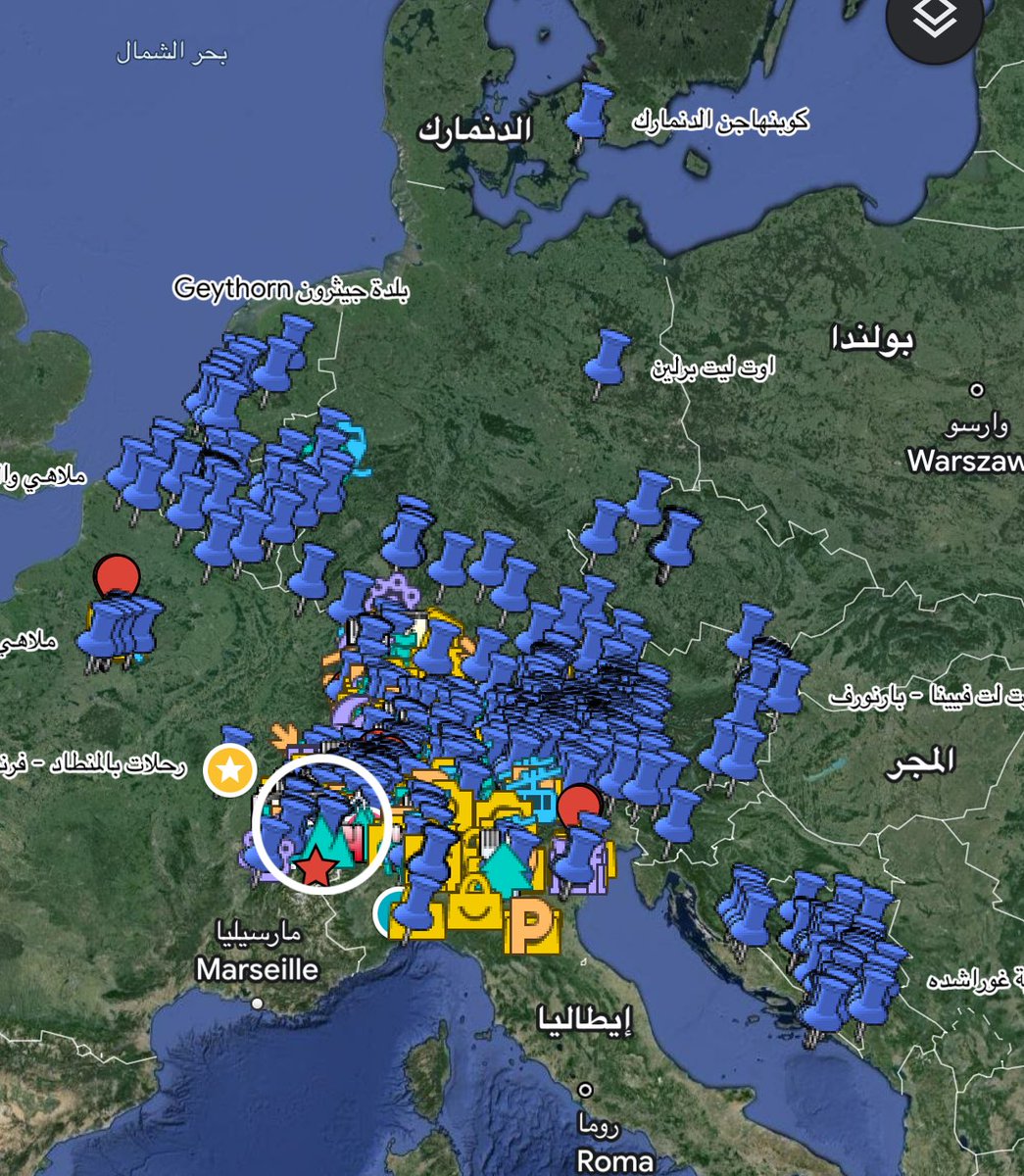📍الخريطة السياحية الاوروبية 🇪🇺 للانشطة
من اعداد ترافيل🫶
للاجهزة الذكية Google Maps 
باللون الازرق🔵
 maps.app.goo.gl/PAb86Rj7s4MHBP…