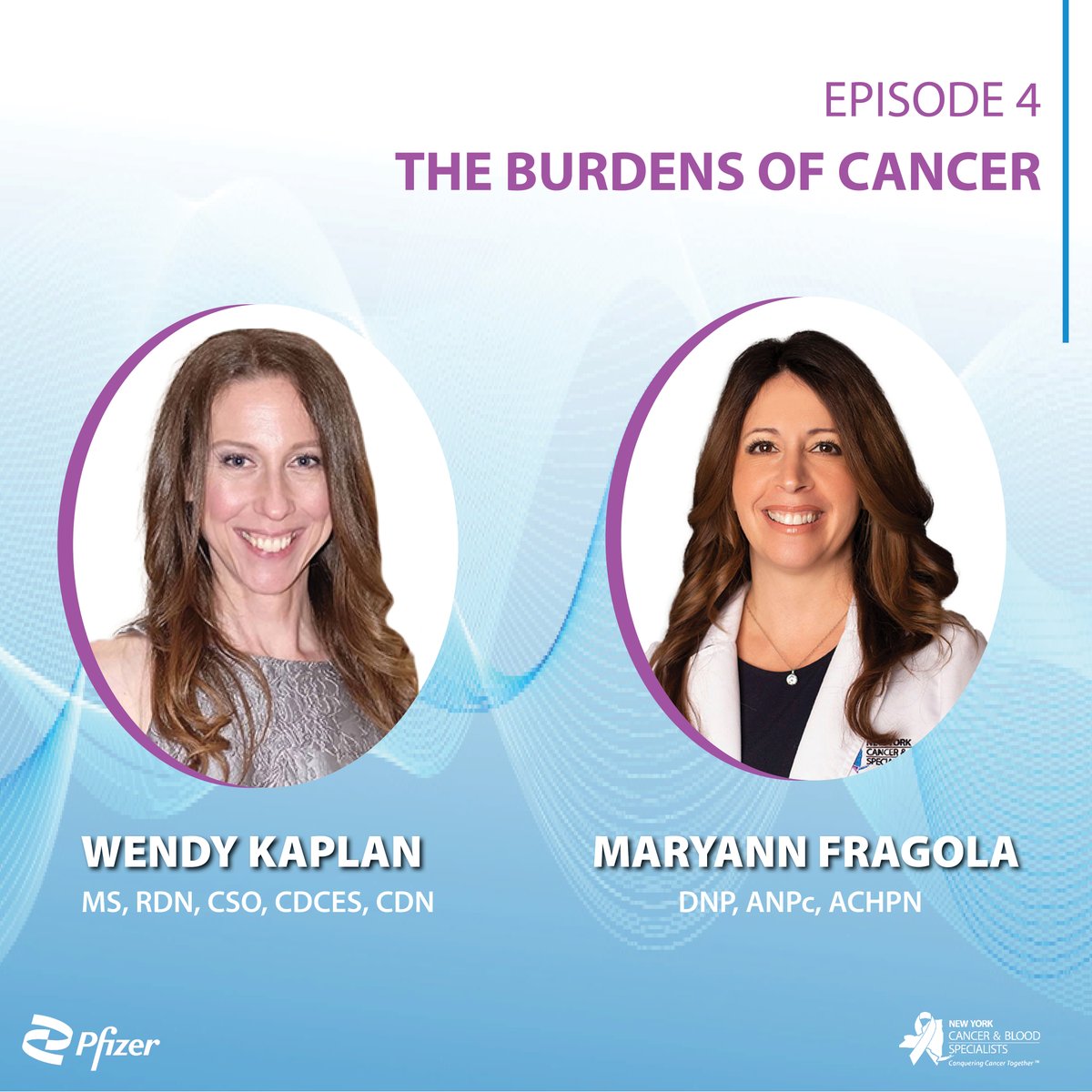 NewYorkCancer's tweet photo. Have you seen our fourth and final episode of Conquering Cancer Together, hosted by Wendy Kaplan, MS, RDN, CSO, CDCES, CDN, and MaryAnn Fragola, DNP, ANPc, ACHPN?

Listen today on Spotify, Apple, or Amazon, and let us know what you think! https://t.co/yO6085Zq6P https://t.co/cK0SDjjHOu