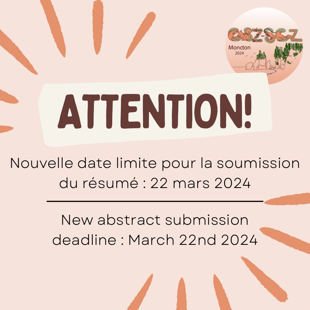 La date limite pour la soumission d'un résumé a été repoussée! 
The abstract submission deadline has been extended!