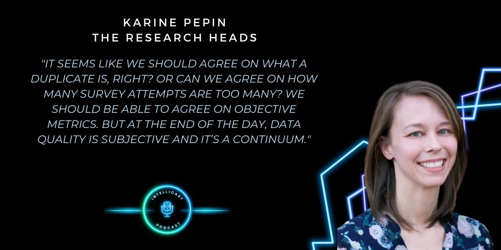 Wondering why there's no silver bullet for data quality? Tune into Intellicast with special guest Karine Pepin from The Research Heads! Dive into the discussion and gain insights into the world of data quality.

traffic.megaphone.fm/CSN6540633083.…
#DataQuality #Intellicast #mrx