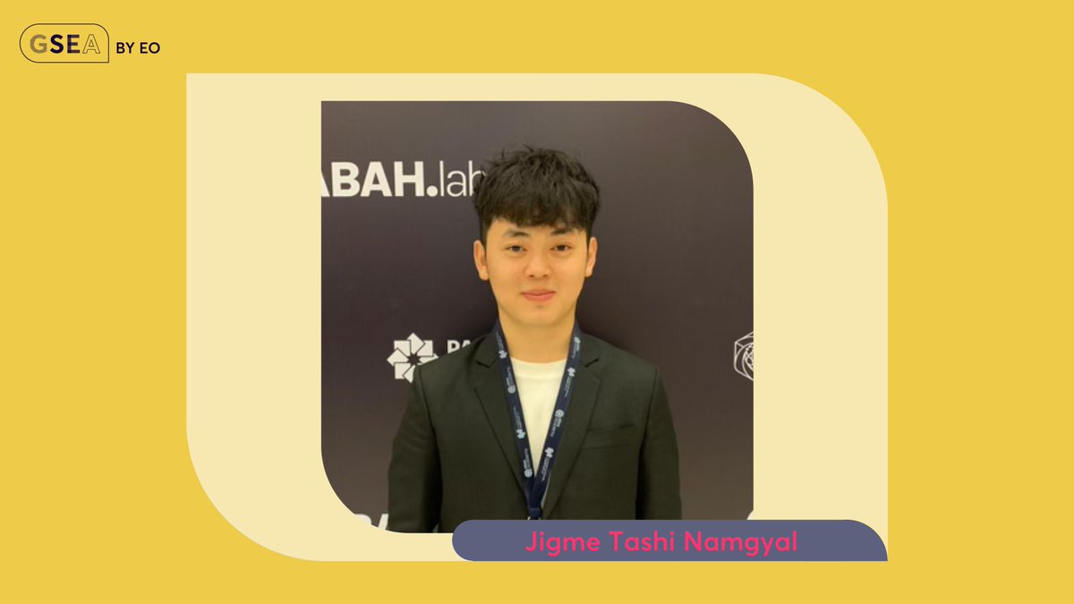 Meet a brilliant studentpreneur competing in the South Asia Quarter Finals, Jigme Namgyal from Bhutan!🌟 Jigme is a co-founder of Stellar Minds, an innovative platform where users track emotions, cultivate digital trees, and contribute to real-world reforestation efforts.💭 #EO