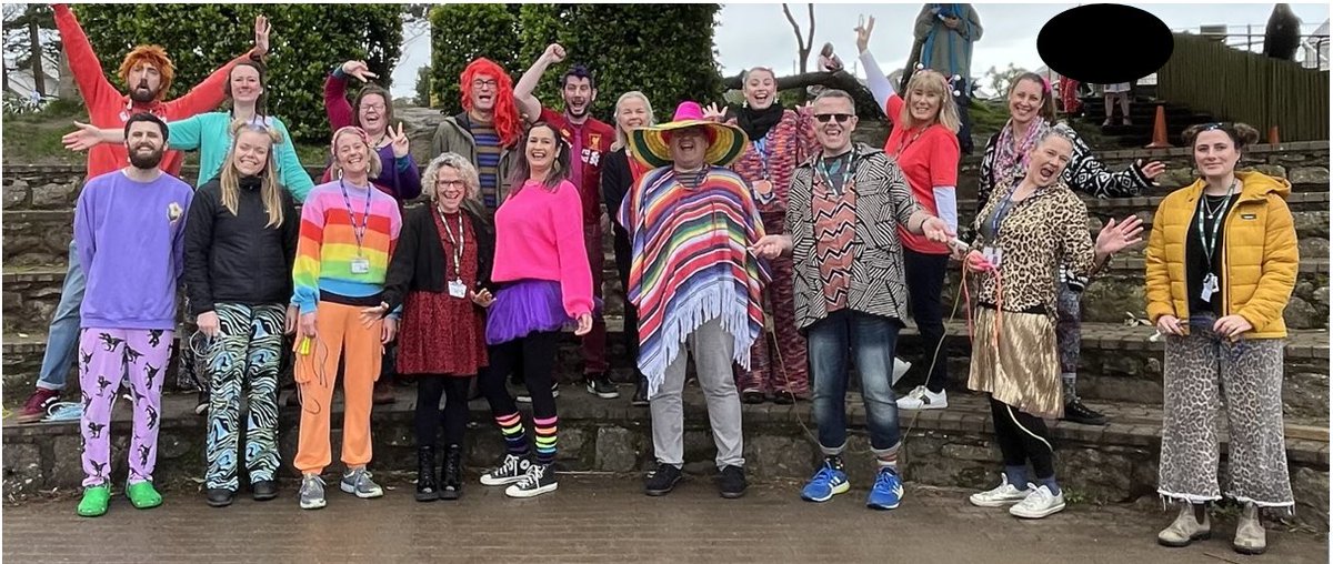 Great to see our schools supporting comic relief! 🔴❗️
This photo is from Perranporth School who had a theme of funky hair and crazy clothes! 🦹🏻‍♀️🦹🏼. 
#comicrelief #multiacademytrust #rednoseday #funkyhair #crazyclothes