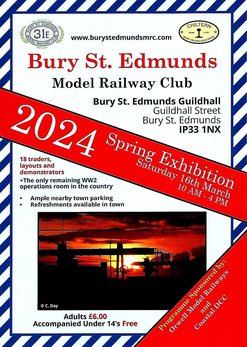 Saturday 16th March 2024
OPENING TIMES: 10am -4 pm
ADMISSION: Adults £6.00 pay on arrival