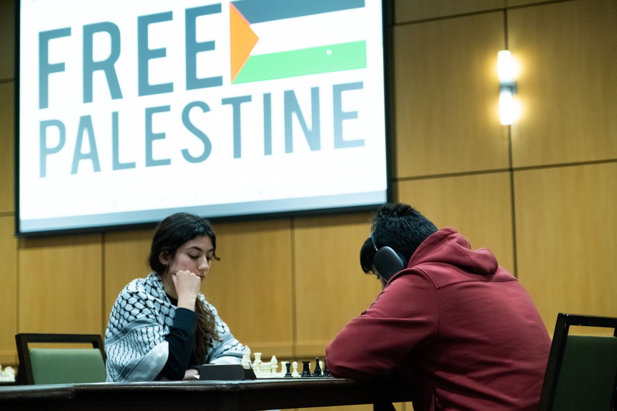 From Wayne State Collegiate Chess Club's Tournament Fundraiser supporting the Palestine Legal Fund at CAAP♟️🍉 featuring artwork from our amazing vendor Zaynah J Art. More pictures at flickr.com/photos/accessc… #Gaza #Palestine