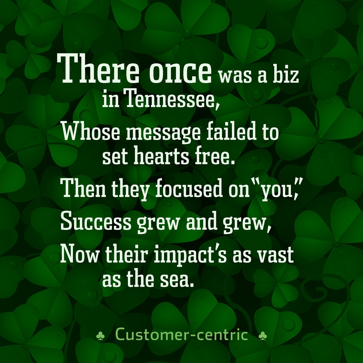 counterpartCD's tweet photo. 🍀🌈 Happy St. Patrick’s Day! 🌈☘️ Successful marketers may seem like they have the luck of the Irish—but these limericks show that a strategic message is worth its weight in gold. 🔗: https://t.co/xnUn2smLZM https://t.co/vke5H29dUp