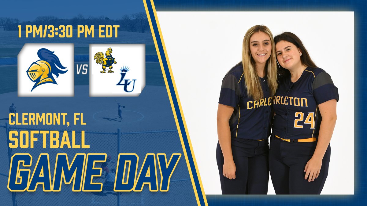 Carleton Softball opens its 12-game Spring Break trip to Florida with two contests on Friday. First up is a 1 PM ET / 12 PM CT matchup against Trinity College (CT) followed by a 3:30 PM ET / 2:30 PM CT clash with Lasell University. #d3sb