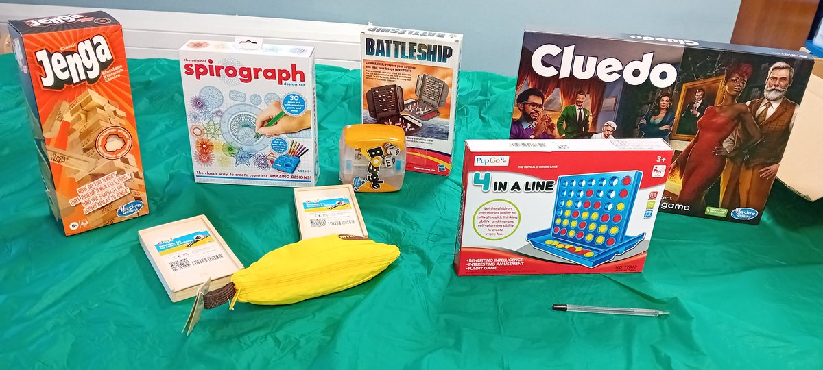 Some of the new board games and equipment we have just taken deliverynof on Bosworth Ward courtesy of @Raising_Health_ .....thanks you