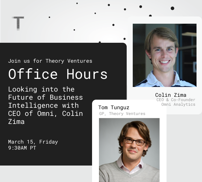 Omni (@omni) on Twitter photo Today @ 9:30a PT, Office Hours with our very own <a href="/drinkzima/">Colin Zima</a> and <a href="/ttunguz/">Tomasz Tunguz</a>. Register here: gatsby.events/rsvp/office-ho…… Today @ 9:30a PT, Office Hours with our very own <a href="/drinkzima/">Colin Zima</a> and <a href="/ttunguz/">Tomasz Tunguz</a>. Register here: gatsby.events/rsvp/office-ho……