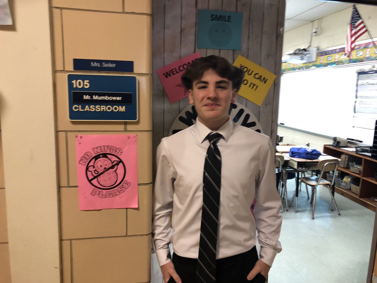 CoachMums's tweet image. A new Mr. Mumbower’s class is in session today. Looking sharp buddy!