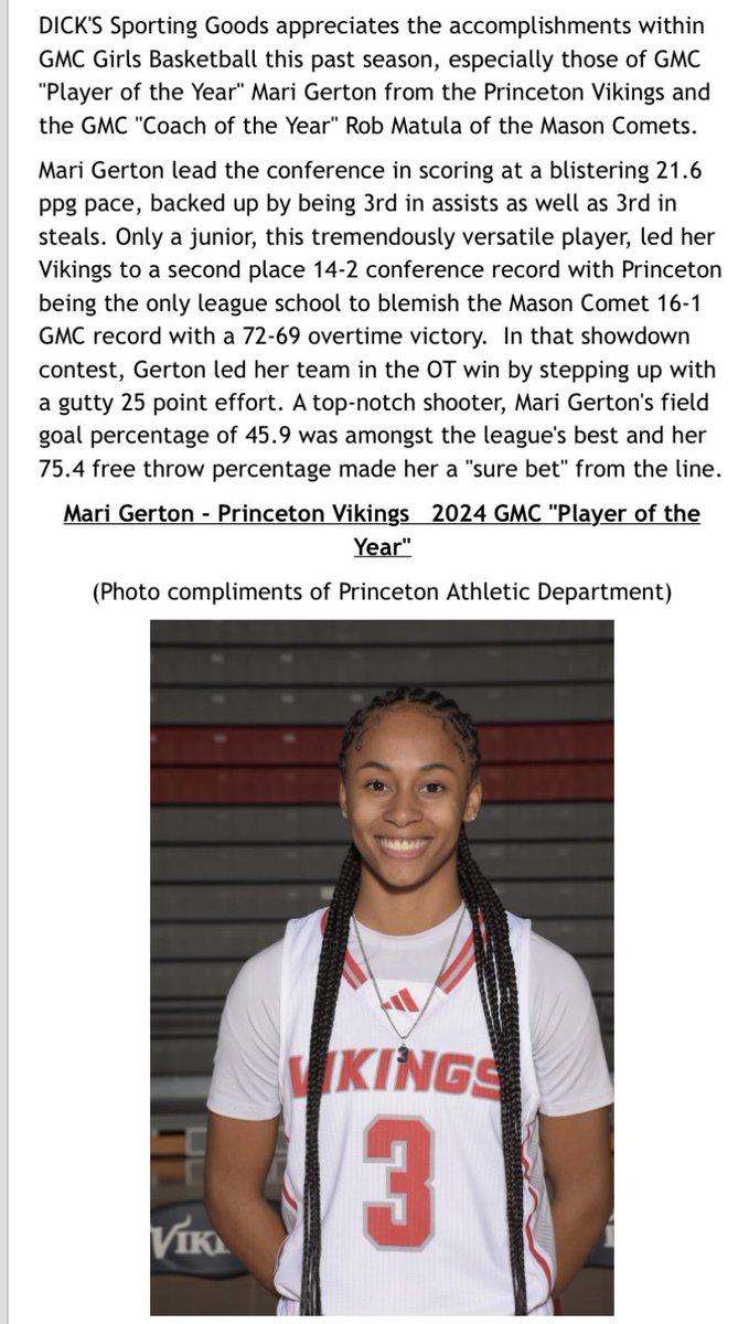 Mari Gerton… remember the name🙃

<a href="/PVikes/">Princeton Lady Vike Hoops</a> <a href="/Legends_Bball/">Legends U Basketball</a>