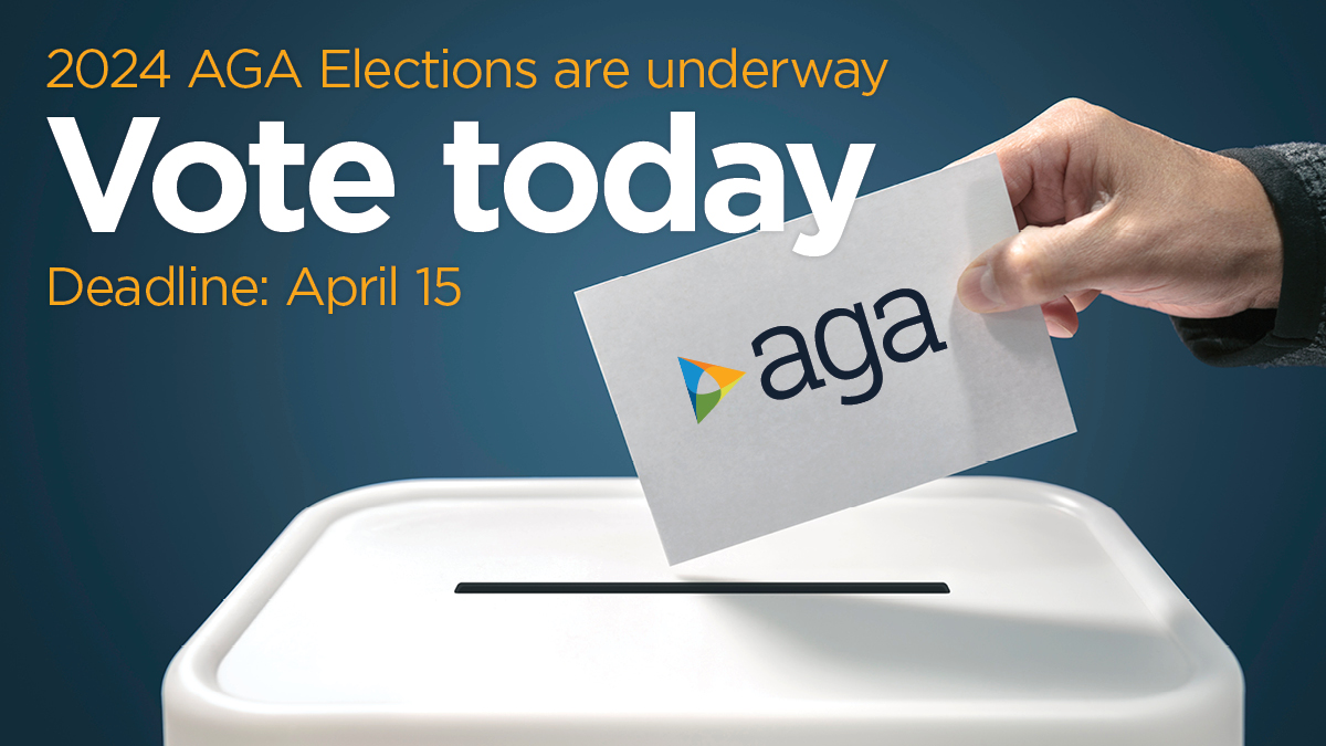 📣 Now is the time for you to vote for AGA's new leadership. Elections are under way, through April 15, 2024, for the AGA Governing Board positions, Nominating Committee members and AGA Institute Council Section leadership. Vote today. 🗳️ ow.ly/1AI850QMF3A