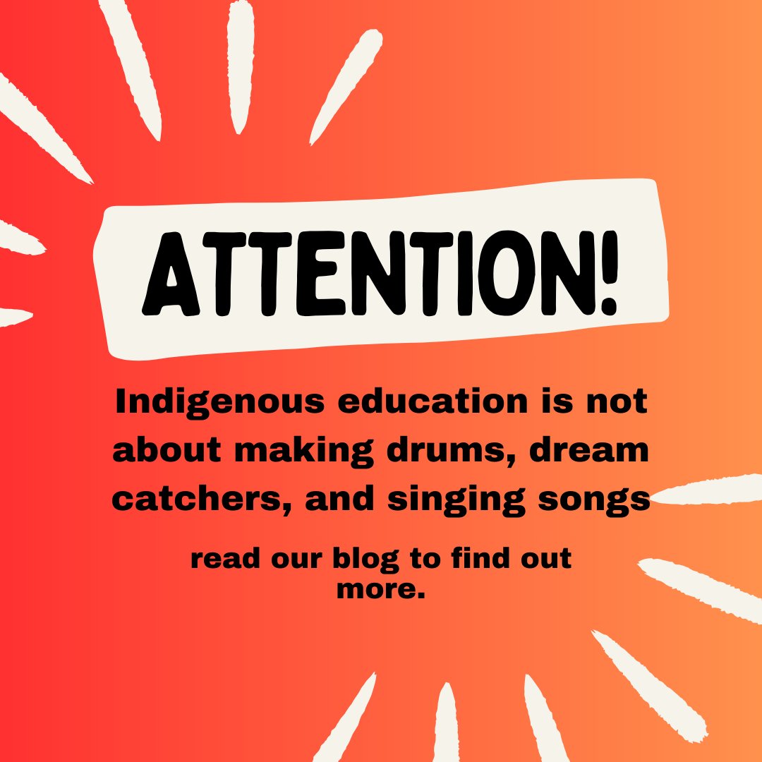 Indigenous education is so much more than making drums and dream catchers. We need to be teaching about the peoples of this land and the importance of their culture and traditions. It is so much more than one off lessons. carolynroberts.net/single-post/th…