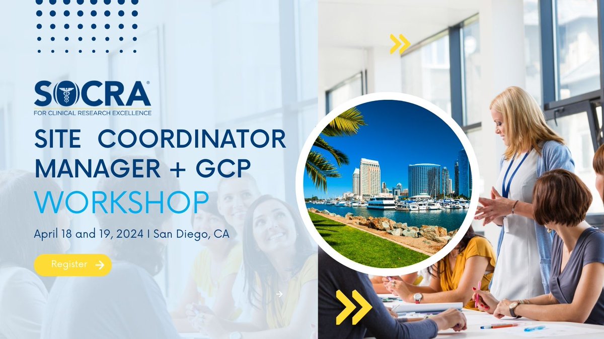 SOCRA's Site Coordinator program is crafted to empower clinical research professionals, enhancing their understanding and skills in managing research activities at their sites. The workshop combines expert-led lectures with hands-on applications. smpl.is/8sc1u