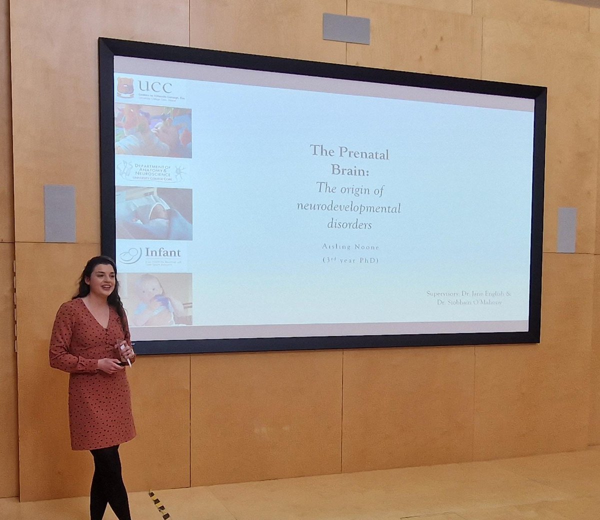 Outstanding talk on the #PrenatalBrain by @AislingNoone2 at our annual #BrainAwarenessWeek event in @AnatNeuroUCC @somahony1. Thanks @_patriciaflynn_ @_Sarah_Nicolas for organising such a lovely afternoon of talks on🧠health. Thanks @hrbireland for funding.