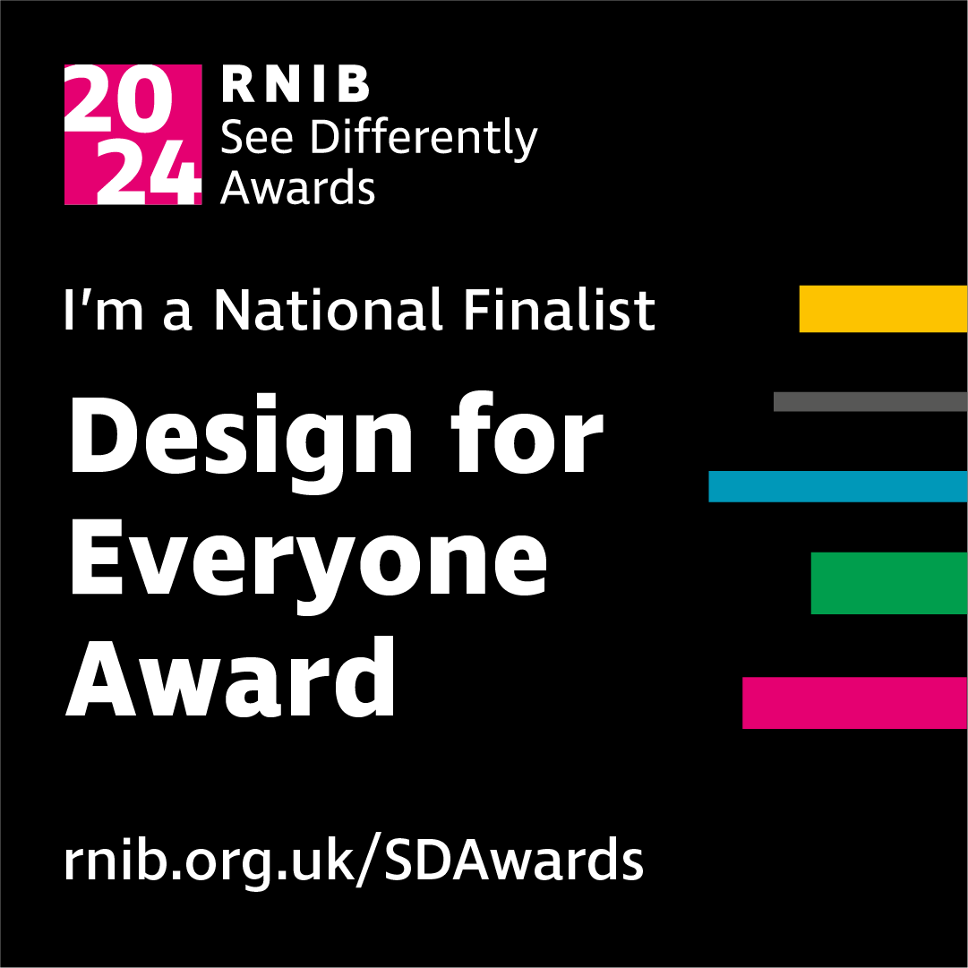 We are delighted that Rebecca Atkinson, the creator of Mixmups, has been shortlisted for the <a href="/RNIB/">RNIB</a> See Differently awards. Mixmups is the only UK pre-school kids' TV series to be disabled-created, feature diverse characters and be 100% audio described and available with BSL.