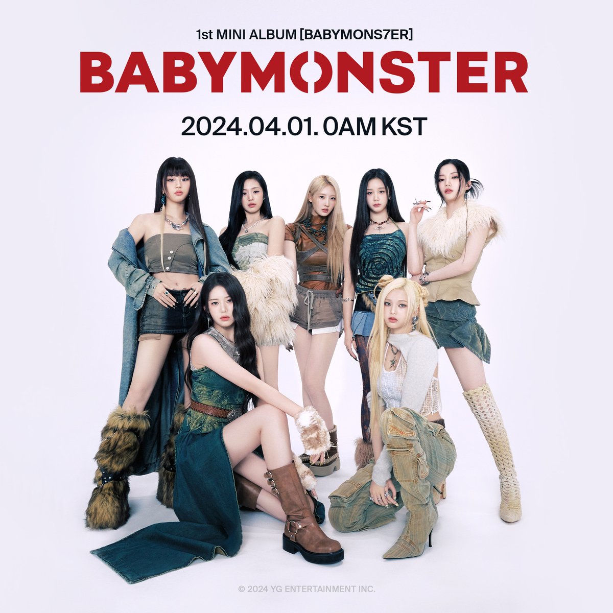 #BABYMONSTER [BABYMONS7ER] VISUAL PHOTO BABYMONSTER 1st MINI ALBUM [BABYMONS7ER] ✅2024.04.01 0AM (KST) Pre-order ➡️BABYMONSTER.lnk.to/BABYMONS7ER_pr… #베이비몬스터 #1stMINIALBUM #BABYMONS7ER #VISUAL_PHOTO #20240401_0AM #YG