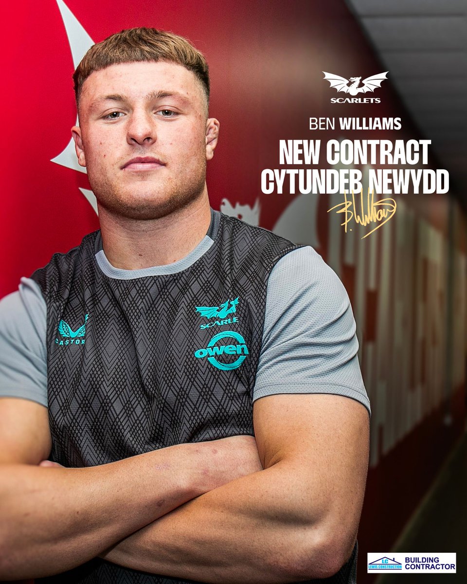 scarlets_rugby's tweet photo. A NEW SCARLETS CONTRACT FOR BEN ✍️ 🔥

The back-rower is staying with the Scarlets 🔥

🗞 https://t.co/FXCjD7PiQz

Cytundeb Scarlets newydd i'r chwaraewyr rheng ôl Ben Williams ✍️

#YmaOHyd https://t.co/Daoox4zEx7