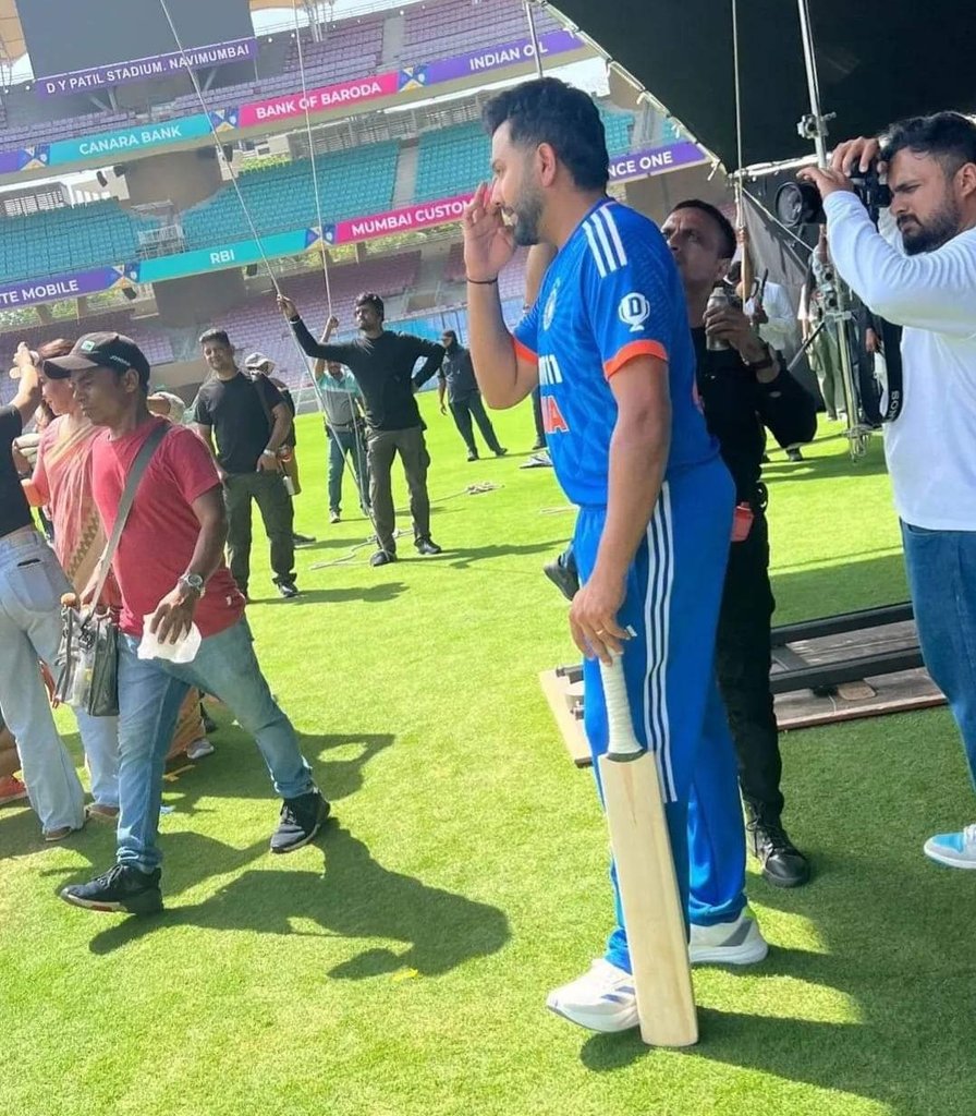 Captain Rohit Sharma in T20 world cup adshoot  at DY Patil stadium.🐐