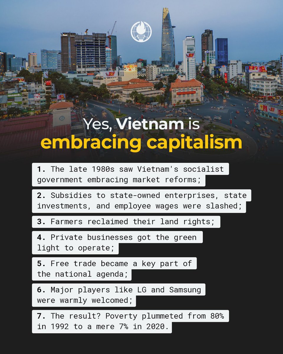 10 years ago, the Pew Research Center conducted a survey in Vietnam, and what they found was astonishing.  

By 2014, an incredible 95% of Vietnamese citizens supported free markets.  

Sounds crazy, right? Well, not if you consider the incredible transformation the country has