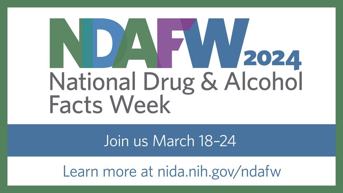 Calling all mental health and substance use prevention specialists! Don’t forget to plan an activity for National Drug and Alcohol Facts Week® from March 18-24. Register to join today! buff.ly/3wXPB15 #NDAFW