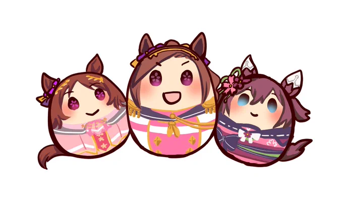 たまごウマ娘サクラバクシンオーサクラローレルサクラチヨノオー 