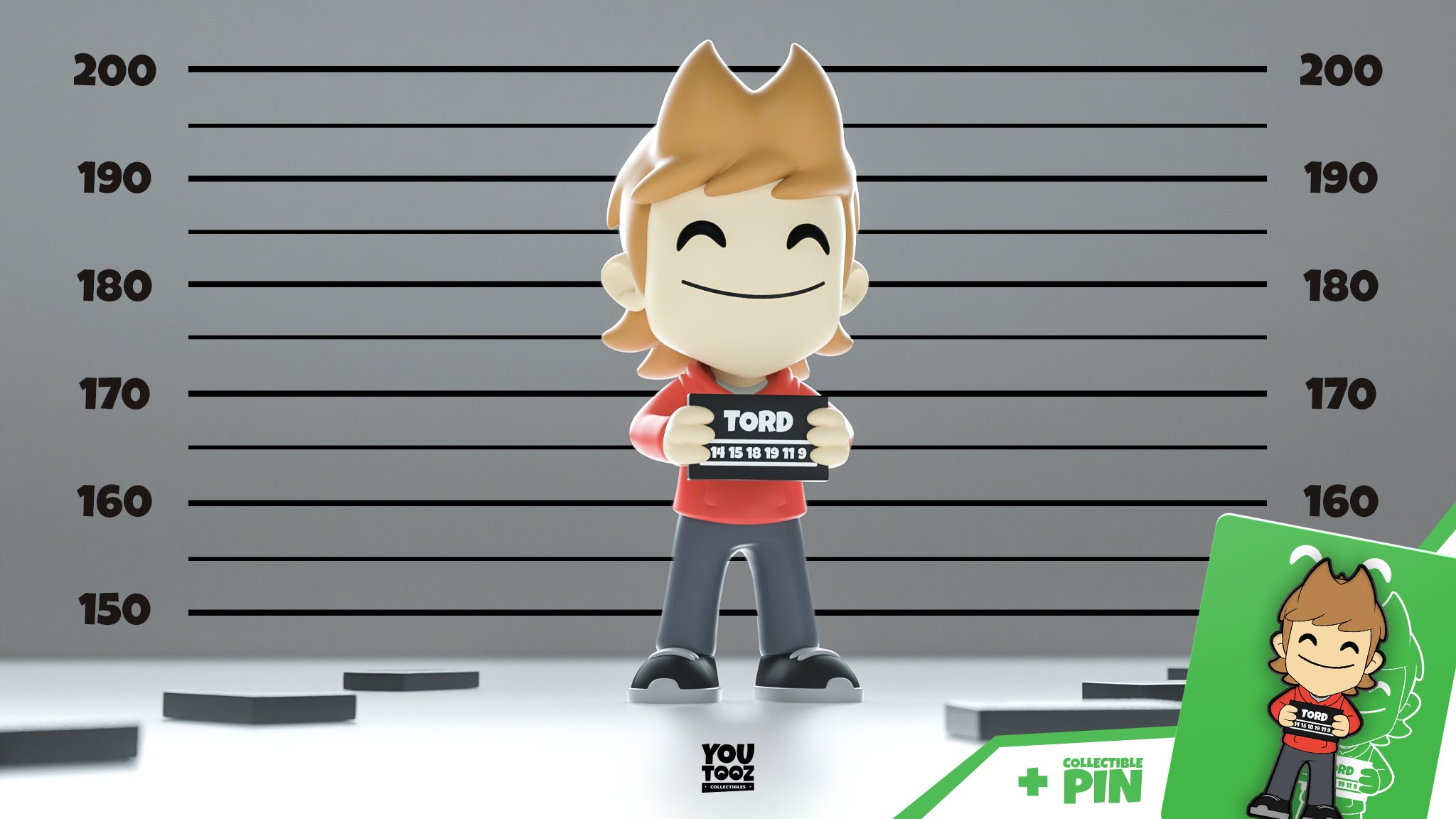 EDDSWORLD TORD　ビニールフィギュア　YOUTOOZ　ピンバッジ付き Tord – Youtooz Collectibles
