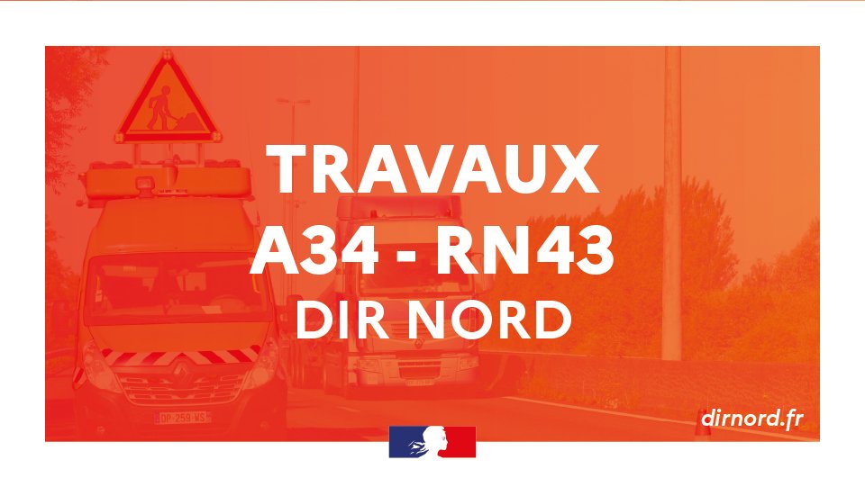 Dir_Nord's tweet photo. 🚧Travaux DIR Nord sur l'A34/RN43, secteur de Charleville Mézières du 18 mars au 30 avril 2024.
Des neutralisations de voies sont prévues.
👉Plus d'informations : https://t.co/ideF4LLPTb
#DIRNord #A34 #RN43 #CharlevilleMézières #Travaux https://t.co/AQoGTw2QI7