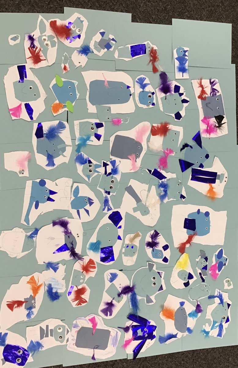 MrsCoenMPA's tweet photo. After our work on The Bog Baby, by Jeanne Willis, we worked independently to create our own collage bog babies. We then put them all together to create our own ponds for Bluebell Wood! #MoorsidePA #MoorsidePAEYFS #MoorsidePAEnglish #MoorsidePAArt https://t.co/2535Y56rmw