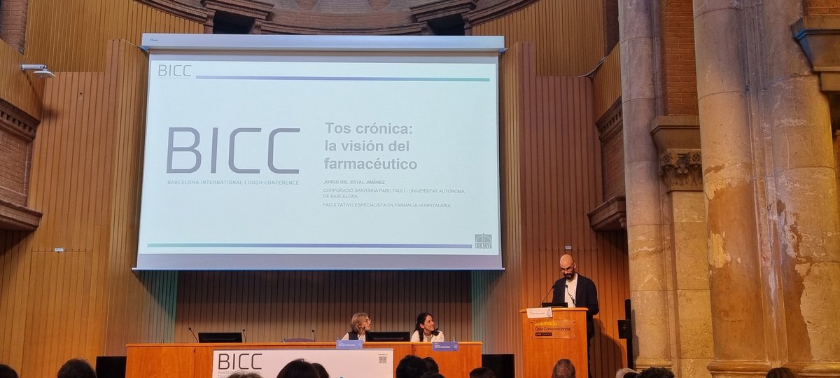 danirossmm's tweet image. Tos crònica: visió del farmacèutic; tos crónica: visión del farmaceutico; chronical cough: pharmacist&apos;s point of view Dr. @jorgedelestal #BICC2024