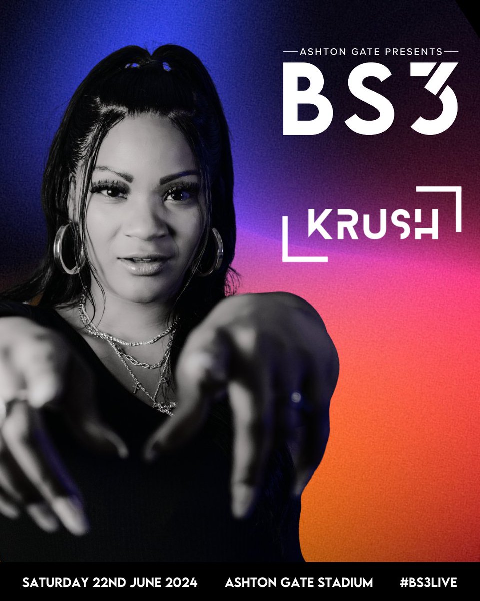 𝑳𝒐𝒄𝒂𝒍 𝑹𝒊𝒔𝒊𝒏𝒈 𝑺𝒕𝒂𝒓 ✨ Bristol’s very own R&B and Hip Hop sensation Krush completes the line-up for BS3 having featured on BBC Introducing. Tickets available at bs3live.com @BS3LiveUK | #BS3Live