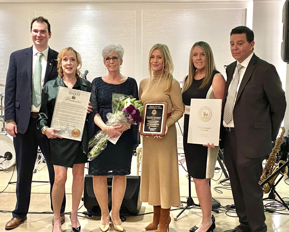 Winters4Autism's tweet photo. An incredible honor to present the Joe Winters Humanitarian Award to the incredible Mary Ellen McCrossen. Thank you, The Rotary Club of Smithtown Sunrise, for a beautiful evening. https://t.co/eC8mC2ALEs