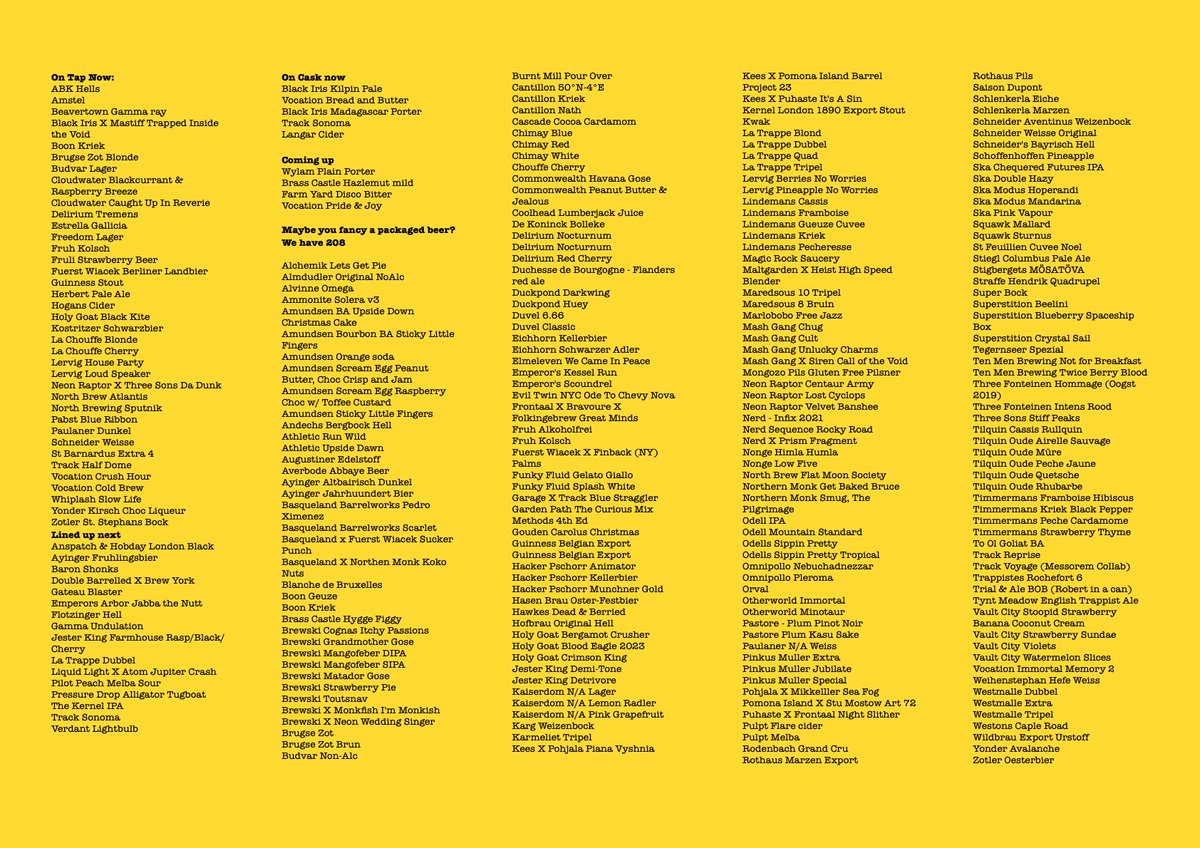 With us and the Kilpin we may have your beery needs covered this weekend. Dont worry Guinness is in there too