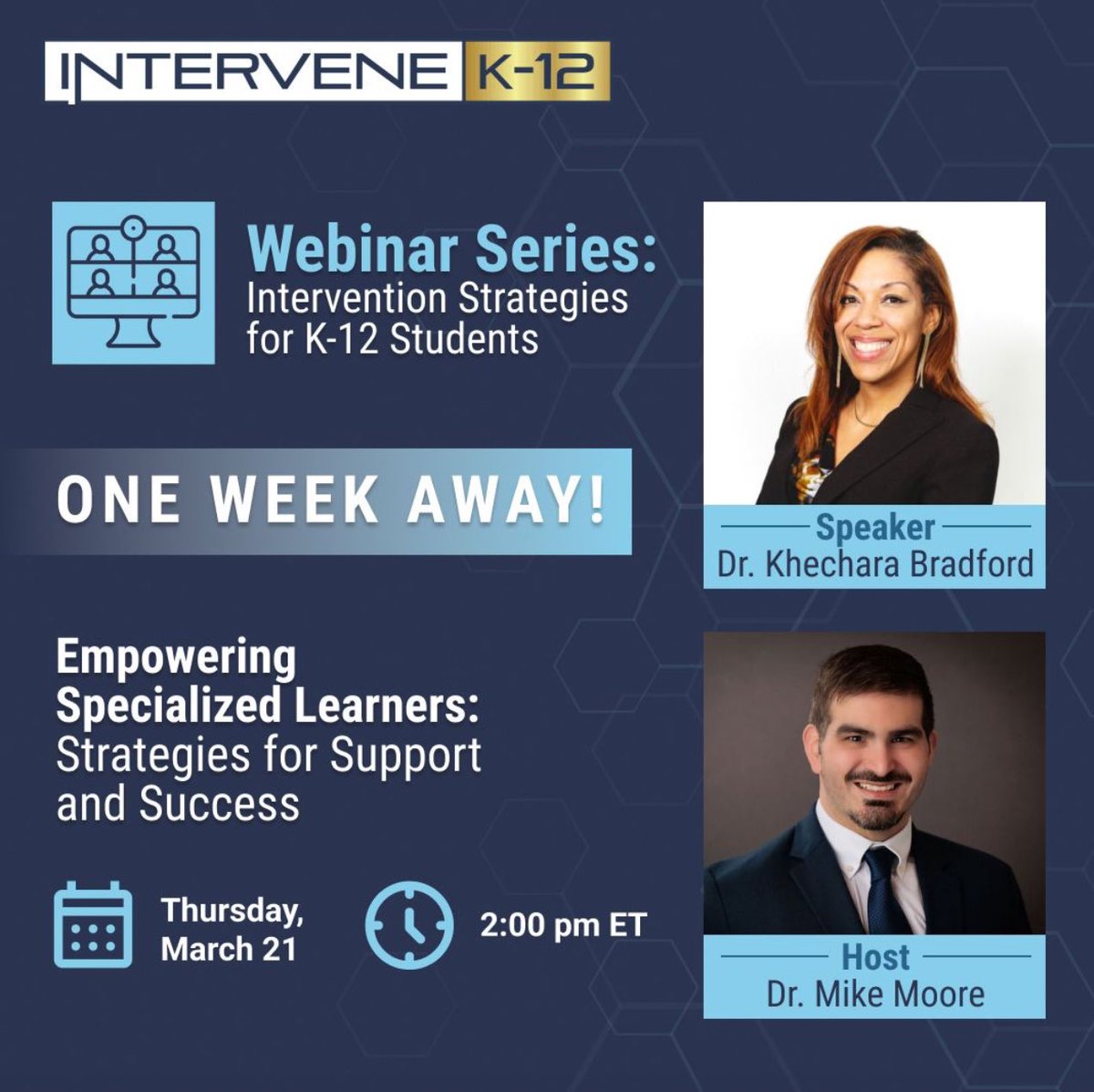 khechara's tweet photo. Join Dr. Khechara Bradford, Head of Curriculum &amp; Instruction at Intervene &amp; Dr. Mike Moore, Ed.D., Affiliate Research Assistant Professor at UNH. We'll delve into cutting-edge strategies designed to support diverse learners. Register!👉🏽 https://t.co/ALOjsAbcvt https://t.co/vjCtEwMN60