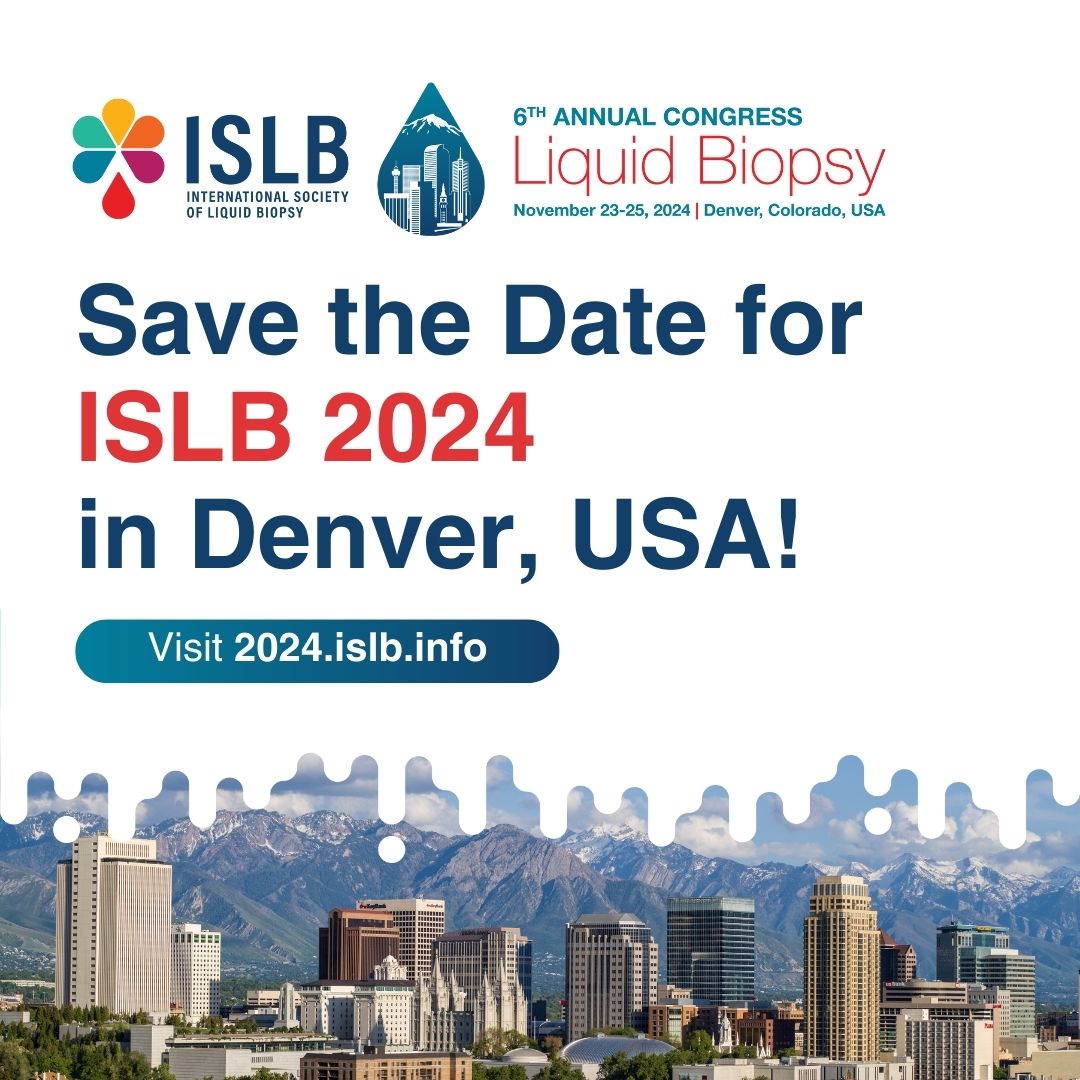 Save the Date for #ISLB24! Join us for the 6th Annual Congress of Liquid Biopsy: 'Advancing and Accelerating Access of Liquid Biopsy' in captivating Denver, Colorado, USA! 📅 Date: November 23-25, 2024 📍 Location: Gaylord Rockies Convention Center, Denver, Colorado, USA Visit…