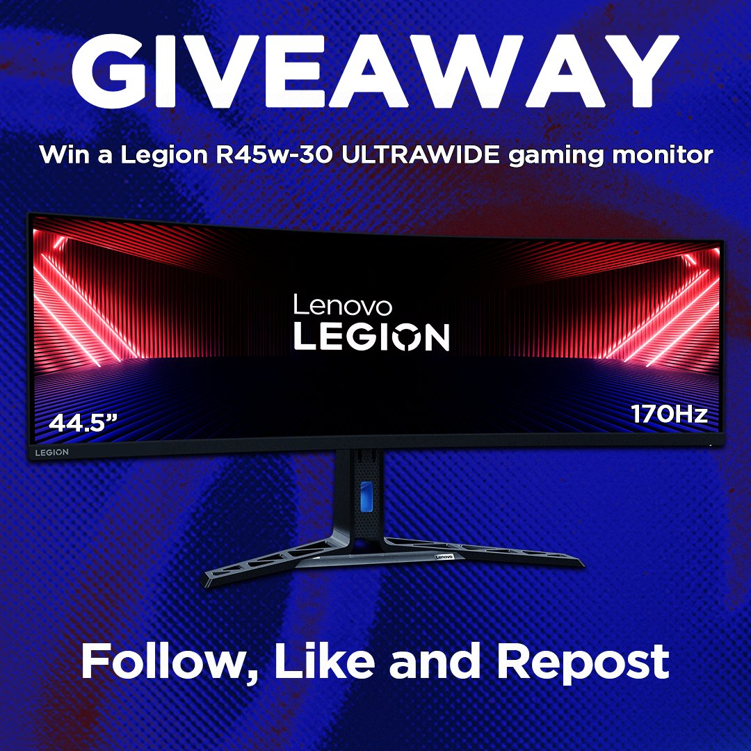 Lenovo Legion UK & Ireland (@lenovolegionuki) on Twitter photo šØ GIVEAWAY TIME šØ
We are giving away a Lenovo Legion R45w-30 gaming monitor to one lucky winner!
ā
FOLLOW <a href="/LenovoLegionUKI/">Lenovo Legion UK & Ireland</a>
ā
LIKE this post
ā
Repost
T&C's in the replies š
#LenovoLegion #LegionUKI #Giveaway šØ GIVEAWAY TIME šØ
We are giving away a Lenovo Legion R45w-30 gaming monitor to one lucky winner!
ā
FOLLOW <a href="/LenovoLegionUKI/">Lenovo Legion UK & Ireland</a>
ā
LIKE this post
ā
Repost
T&C's in the replies š
#LenovoLegion #LegionUKI #Giveaway
