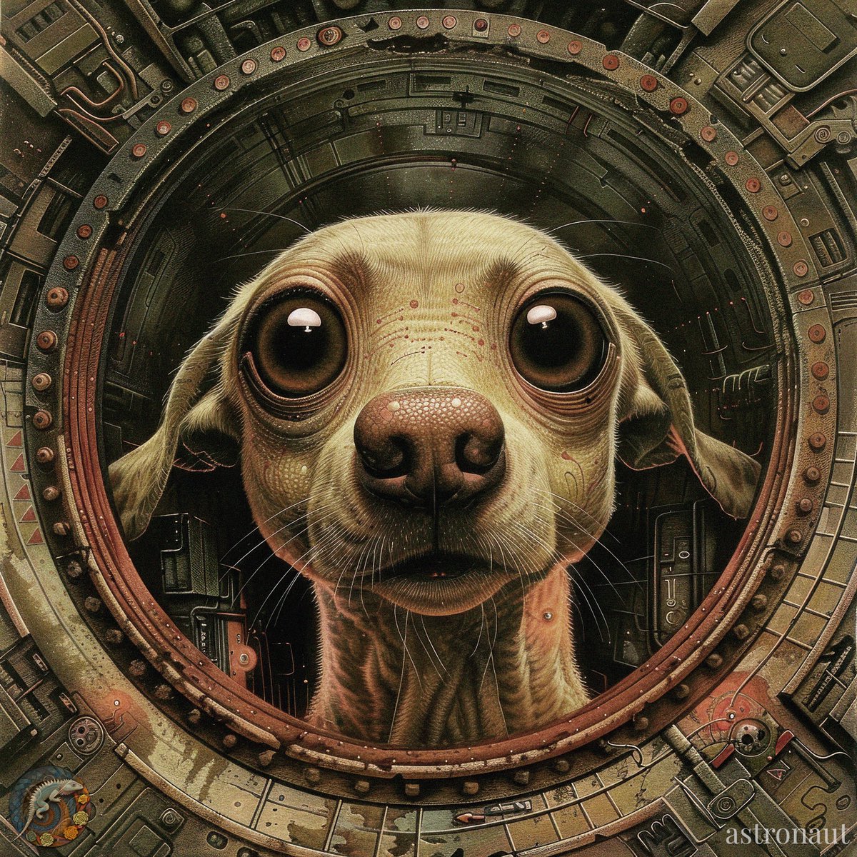 <a href="/TheBigBangAI/">Big Bang AI</a> "Astronaut".

#AIArtwork #AIArtistCommunity #AIArtCommunity #Midjourney #Photoshop #DigitalArt #Photography #Surrealism #puppy #cute