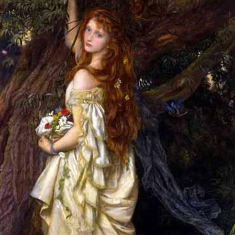 #FolkyFriday Medeina is the Lithuanian Goddess of the forest. Associated with Artemis and Diana, she sometimes took the form of a hare or  a rabbit. To protect animals from hunters, she would send out a rabbit to lead the hunt away. Art: Ophelia by Arthur Hughes #spring
