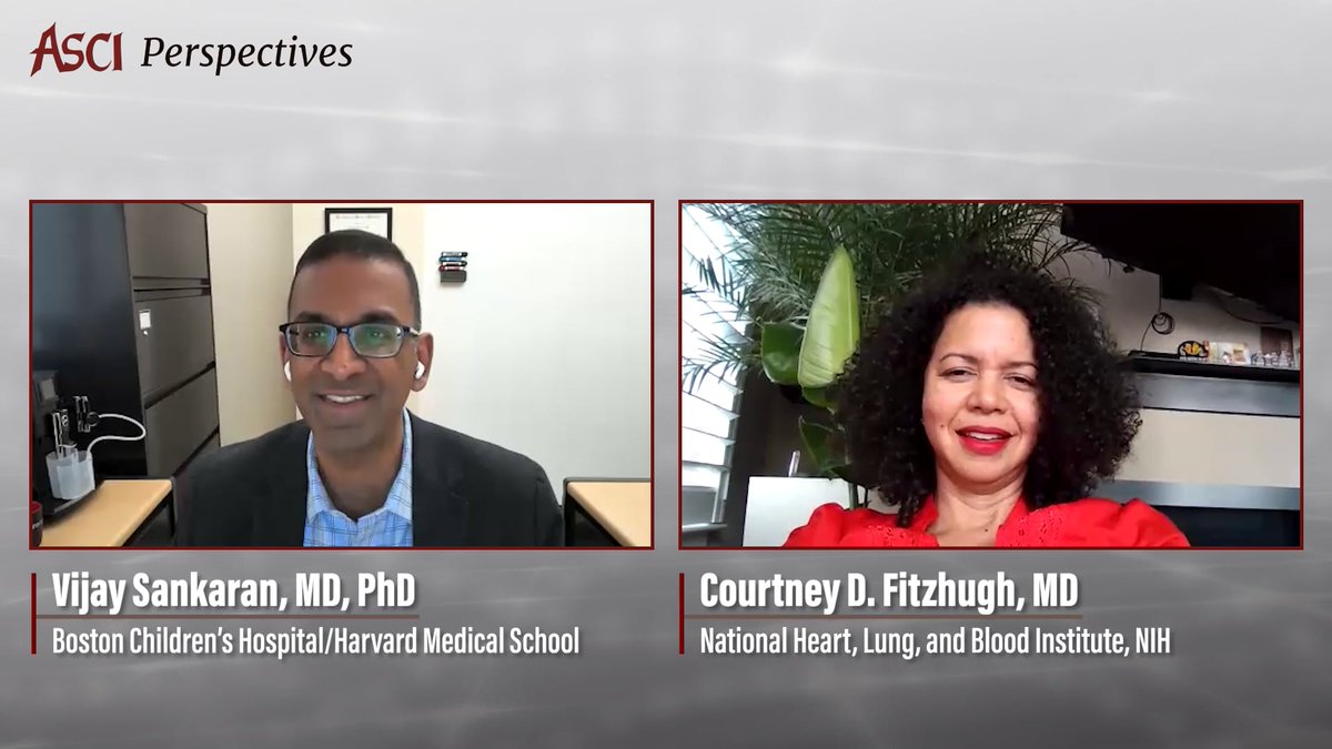 Was inspiring to interview one of the people I admire tremendously and a leader in developing curative therapies for #sicklecell disease, @CourtneyFitzhu1, for the @the_asci Perspectives Series! Please check it out: vimeo.com/923567201