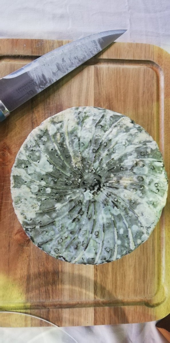 At <a href="/TheUskMarket/">The Usk Farmers’ Market</a> tomorrow. New batch of blue goat's cheese ready. Selling fast #Monmouthshire #usk #welshfoodanddrink #goatscheese